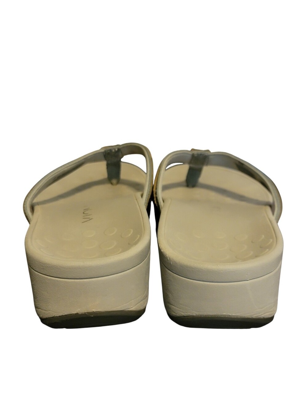 VIONIC High Tide Platform Gray Silver Sandals Flip Flops Size 8 - Picture 4 of 9
